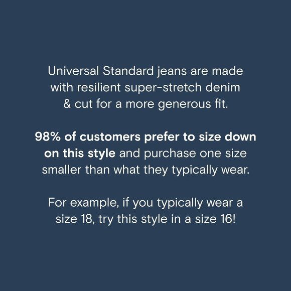 Universal Standard Joni High Rise Curve Jeans in Midnight Blue - Sz12 fits 14-16 - Picture 5 of 9